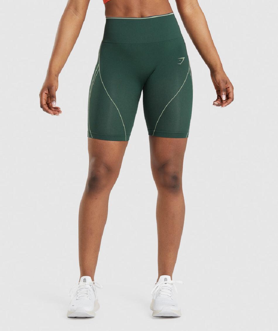 Pantalones Cortos Gymshark Apex Seamless High Rise Corta Mujer Obsidian | CO 2766SGL